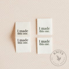 Knits I made this one - etiketti - kangas