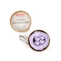 Katia Silmukkakaapeli 5 m ja 4 kpl stoppareita - violetti