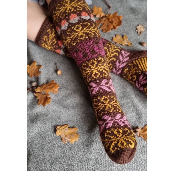 Terho kirjoneulesukat Tarvikepaketti