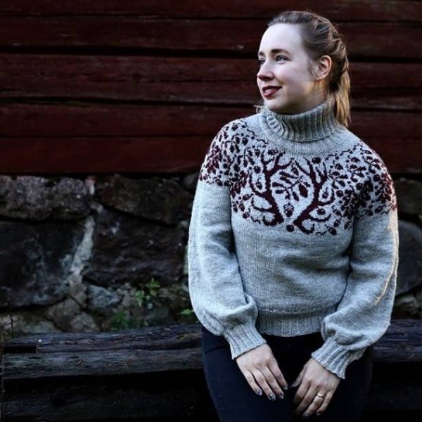 Acorns and Antlers -pusero, suomenkielinen printtiohje