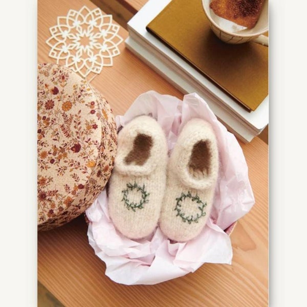 Huovutetut Joulutossut-printtiohje, Sandnes Garn